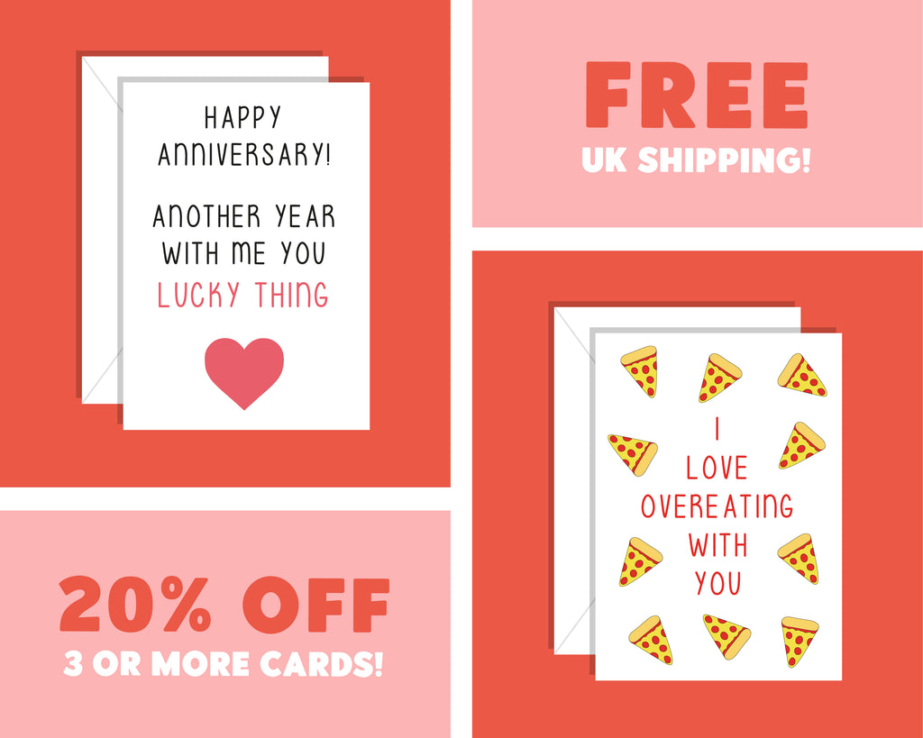 I Love Overeating With You, Funny Anniversary Card