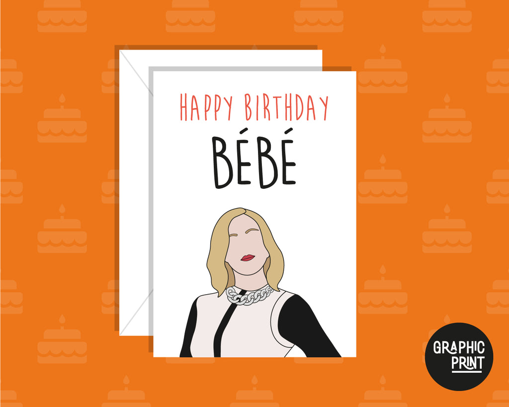 Happy Birthday Bebe, Moira Rose Schitt's Creek Birthday Card