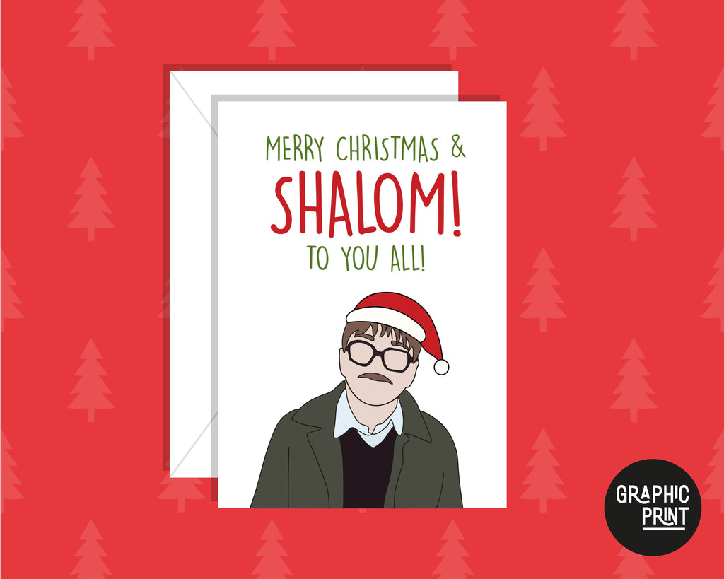 Merry Christmas & Shalom To You All, Funny Christmas Card, Friday Night Dinner Christmas Card