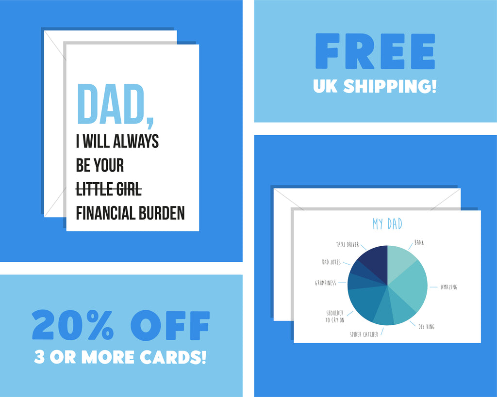 Happy Father's Day Card I Will Always Be Your Little Girl / Financial Burden Greeting Card