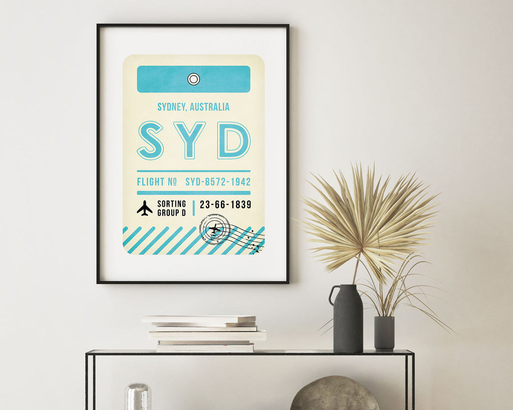 Sydney, Australia Luggage Tag Travel Poster
