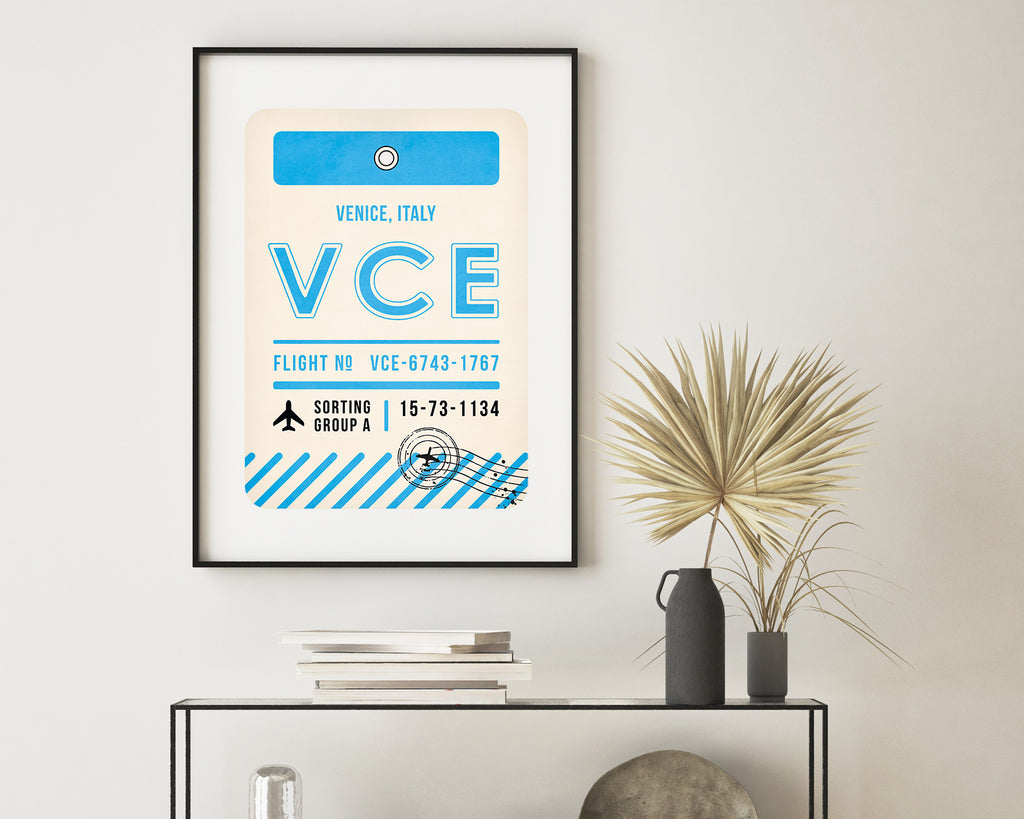 Venice, Italy Luggage Tag Travel Poster