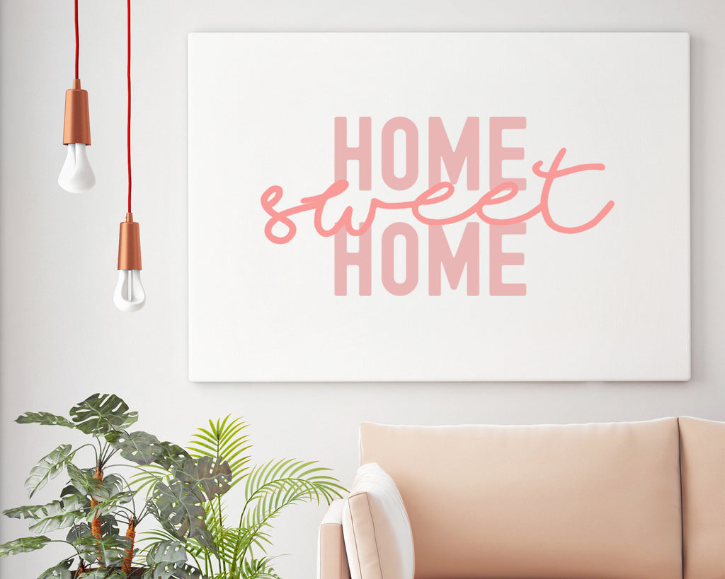 Home Sweet Home Typography Wall Art Print