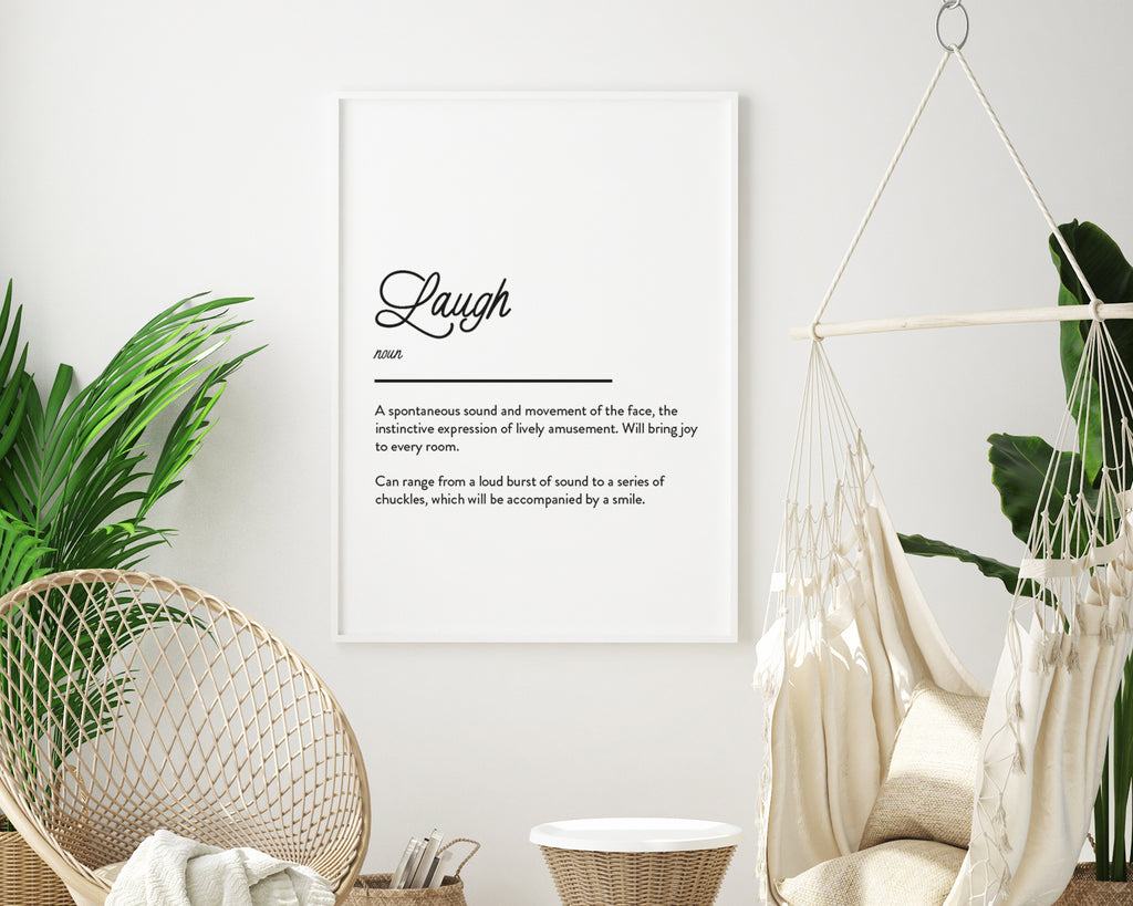 Laugh Definition Quote Wall Art Print