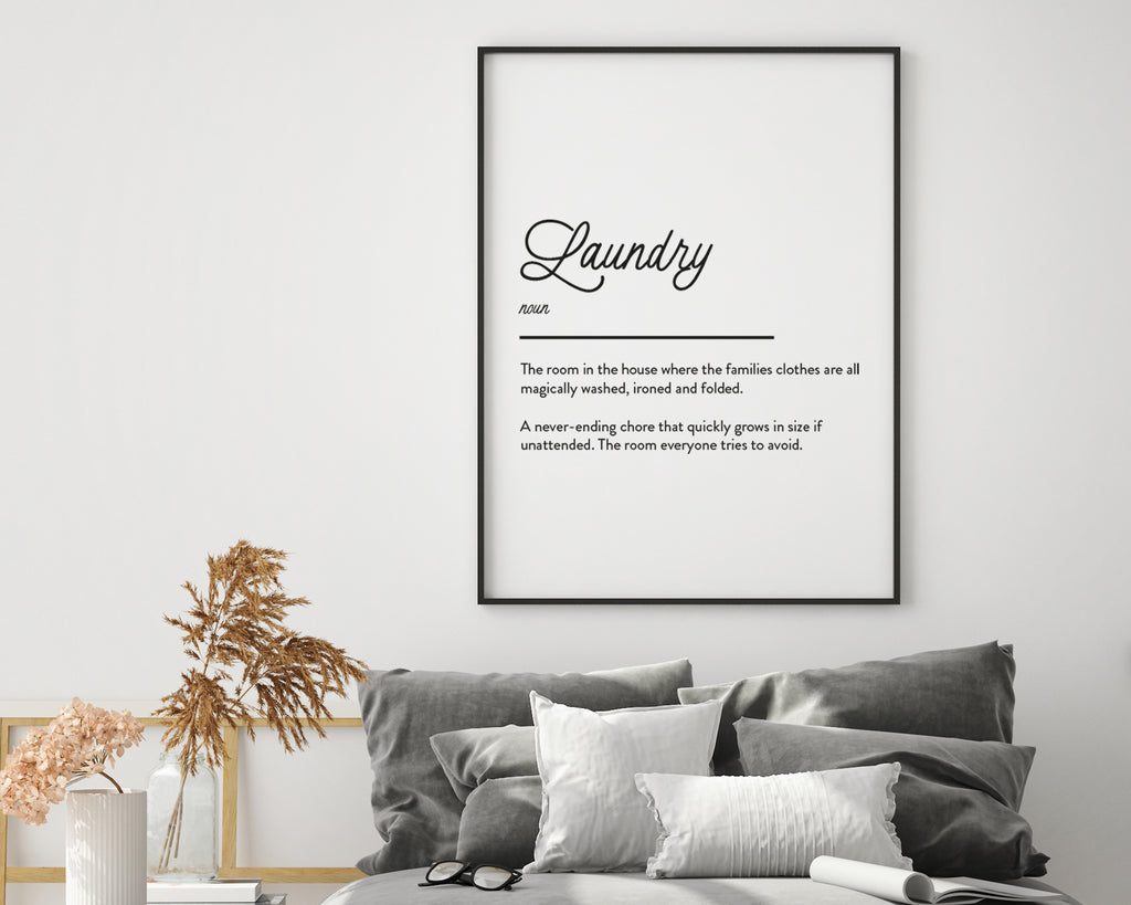 Laundry Definition Quote Wall Art Print