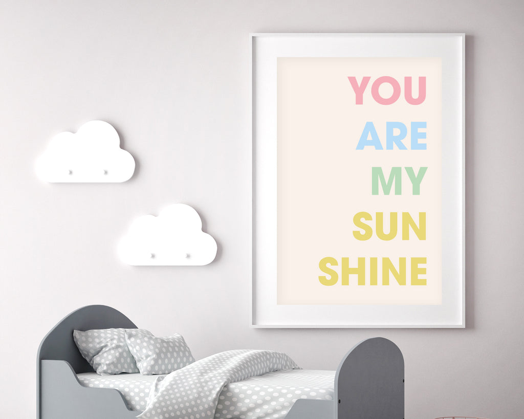 You Are My Sunshine Quote Wall Art Print