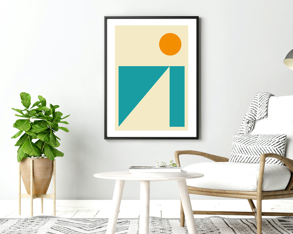 Abstract Mountain Landscape Wall Art Print