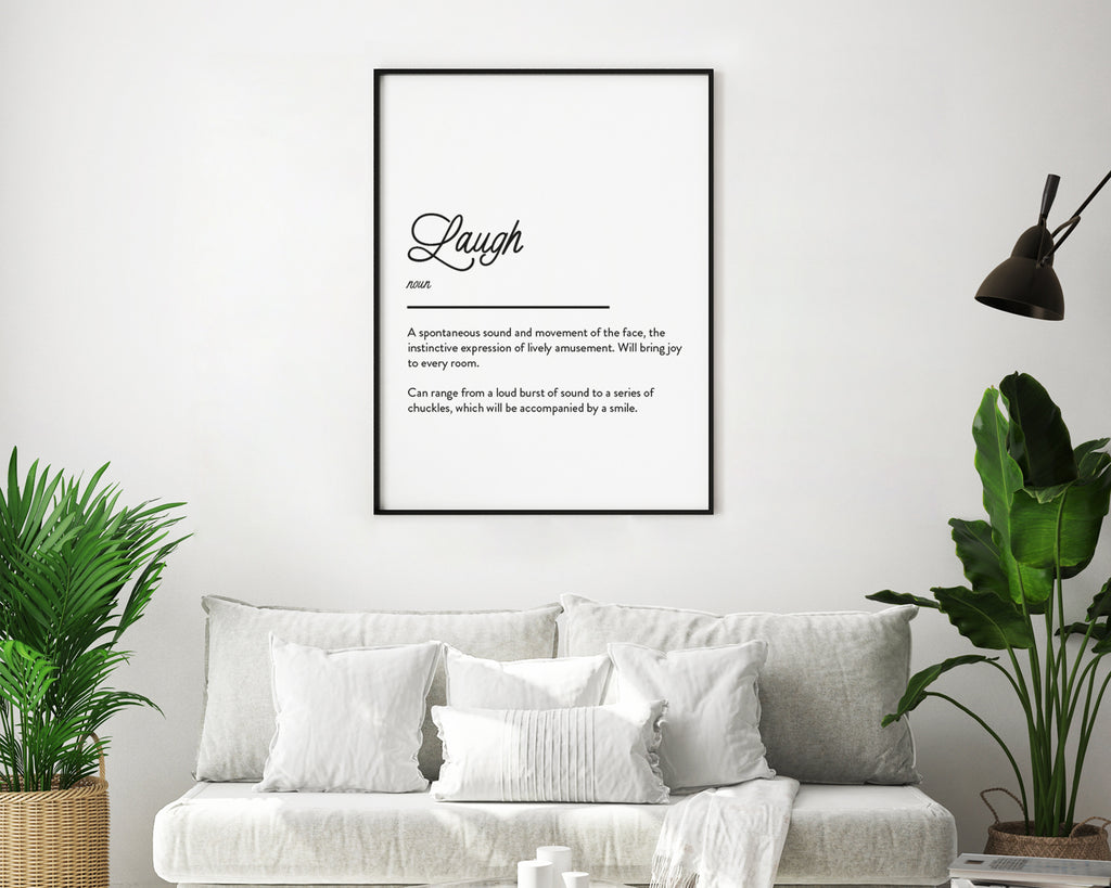 Laugh Definition Quote Wall Art Print