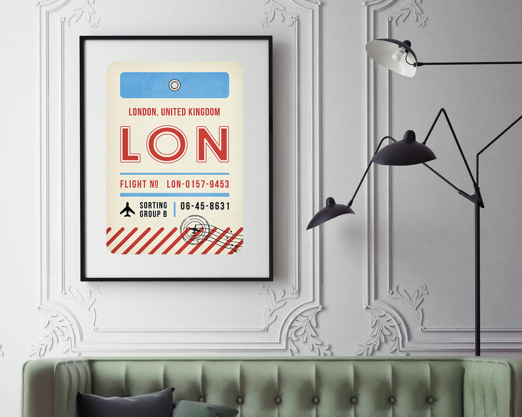London, United Kingdom Luggage Tag Travel Poster