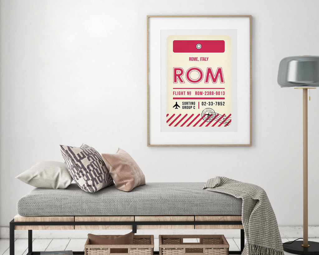 Rome, Italy Luggage Tag Travel Poster