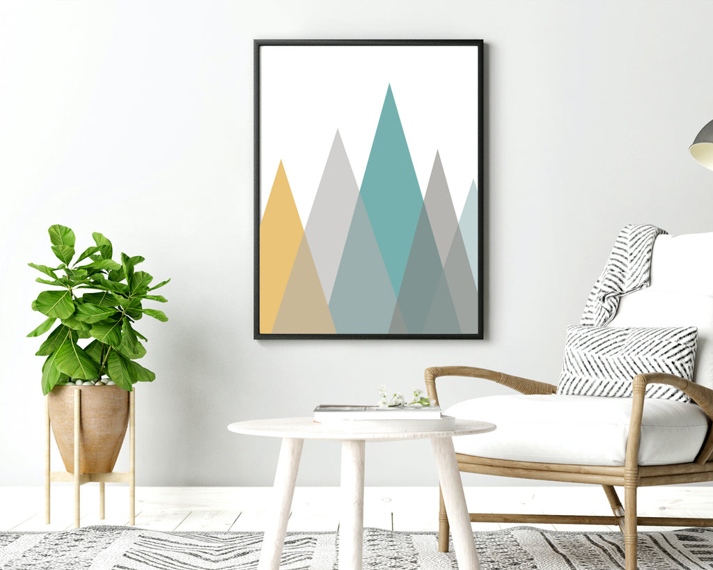 Triangle Mountain LandscapeWall Art Print