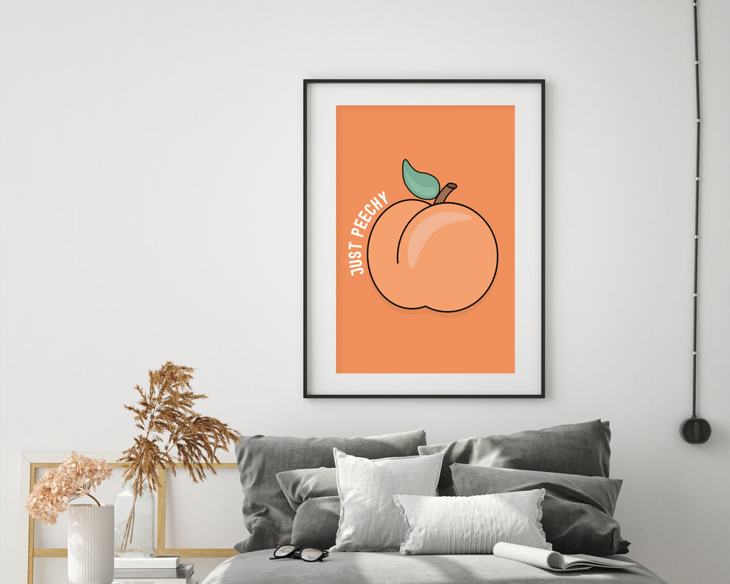 Feeling Peachy Kitchen Poster Wall Art Print