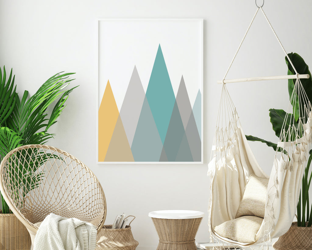 Triangle Mountain LandscapeWall Art Print