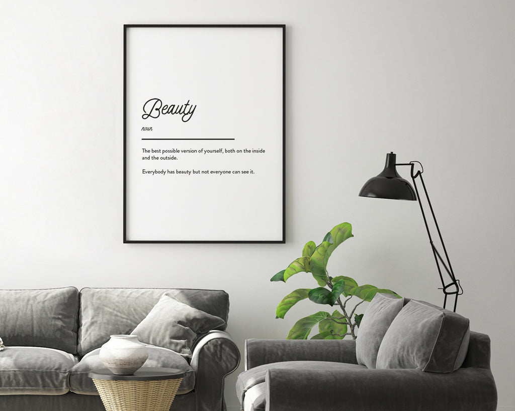 Beauty Definition Quote Wall Art Print
