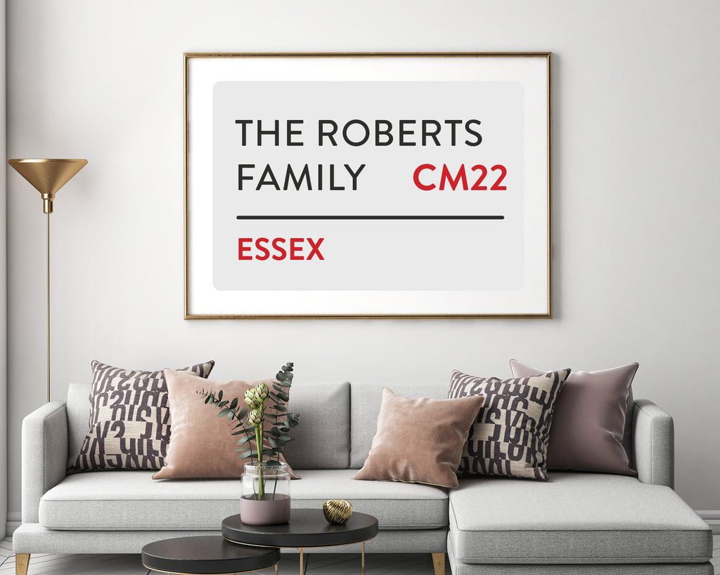 Personalised Home Street Sign Wall Art Print