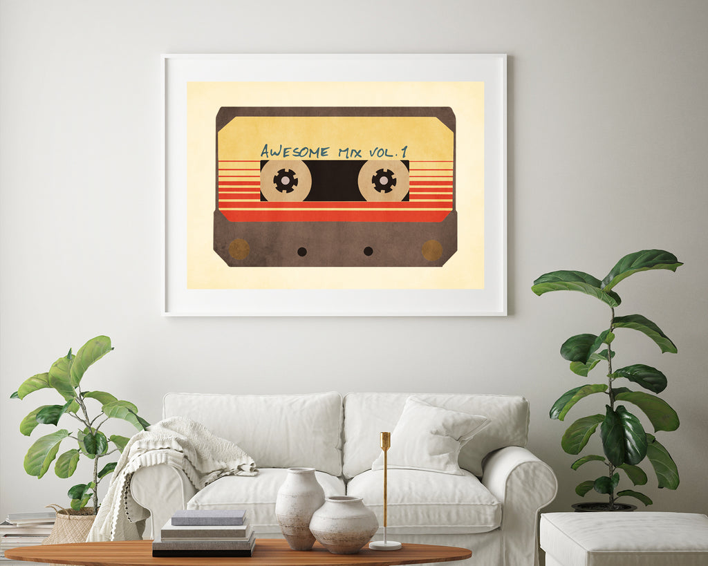 Guardians of The Galaxy Cassette Mixtape Vol.1 Film Movie Poster