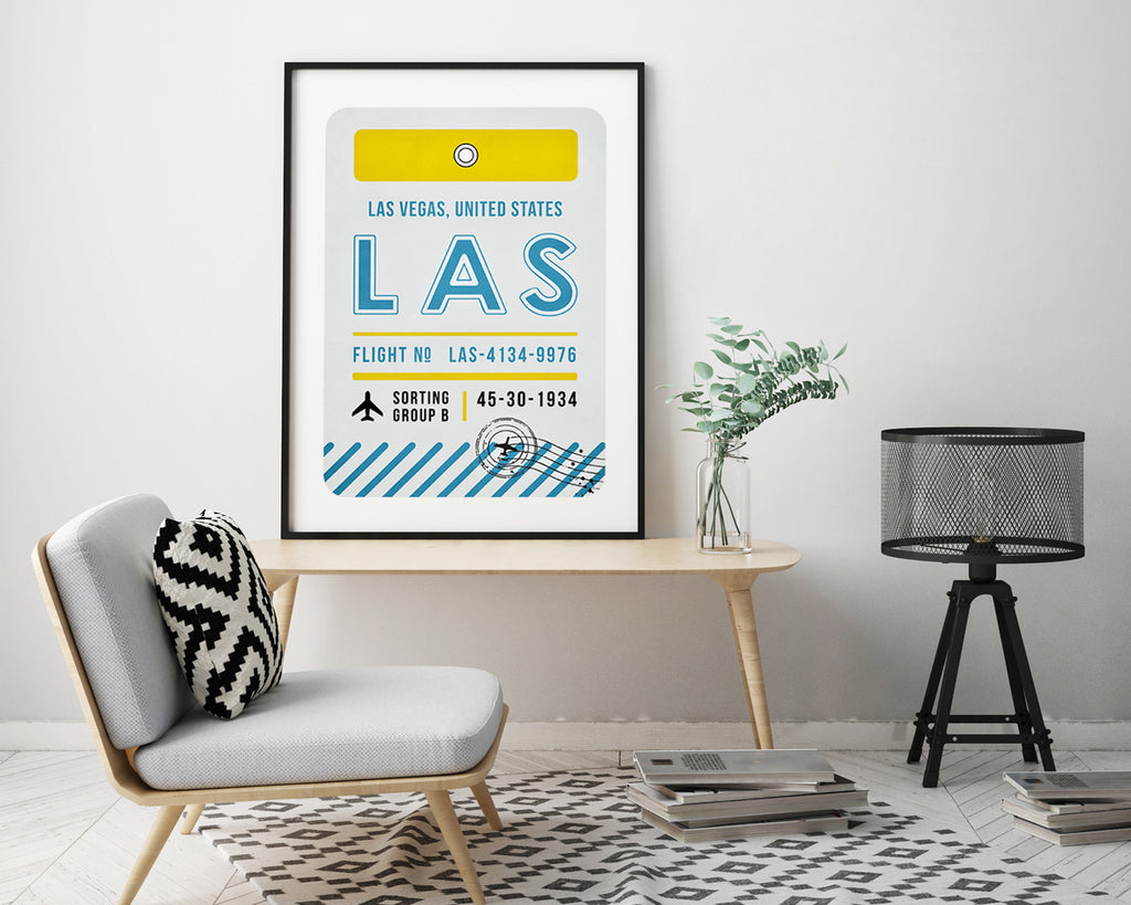Las Vegas, United States of America Luggage Tag Travel Poster