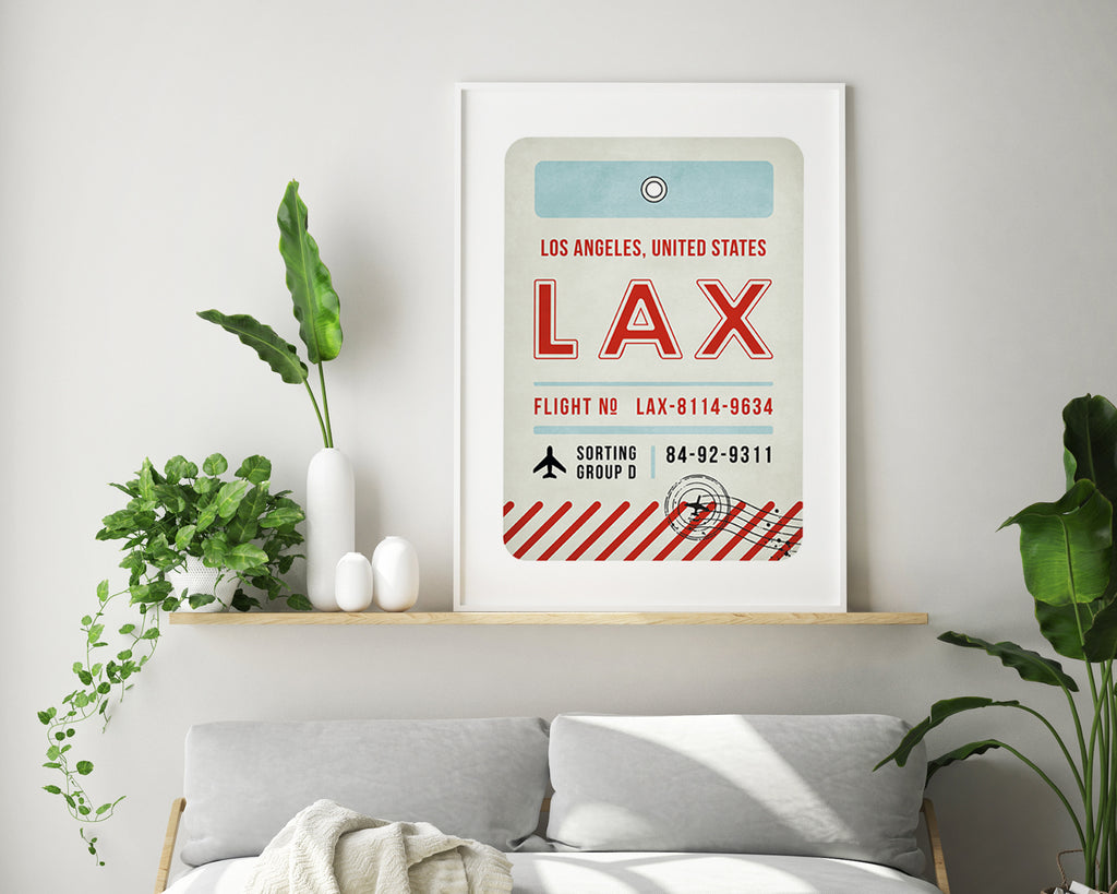 Los Angeles, United States of America Luggage Tag Travel Poster
