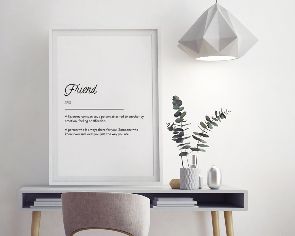 Friend Definition Quote Wall Art Print