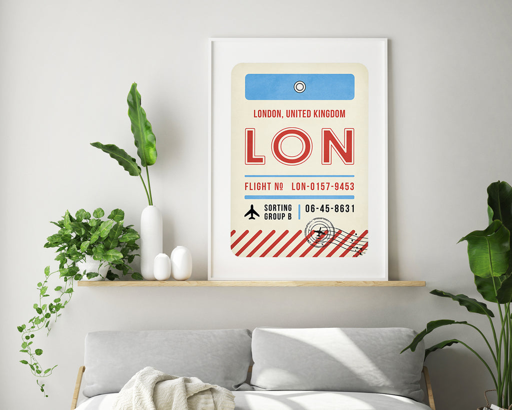 London, United Kingdom Luggage Tag Travel Poster
