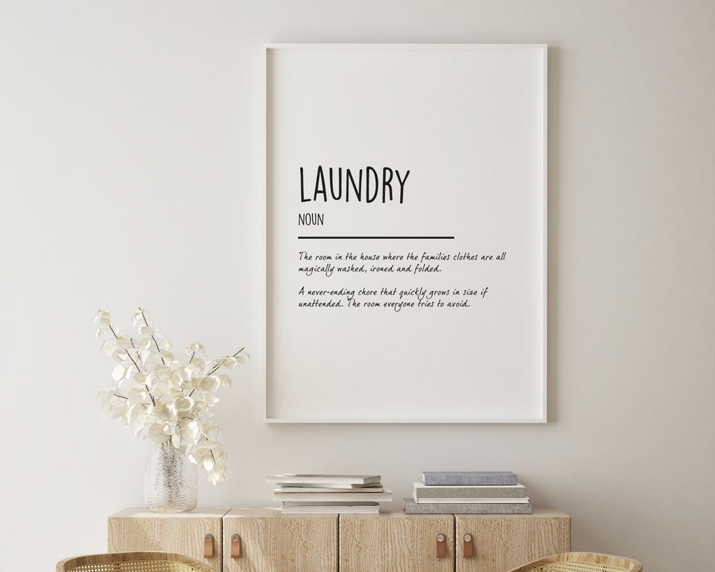 Laundry Definition Quote Wall Art Print
