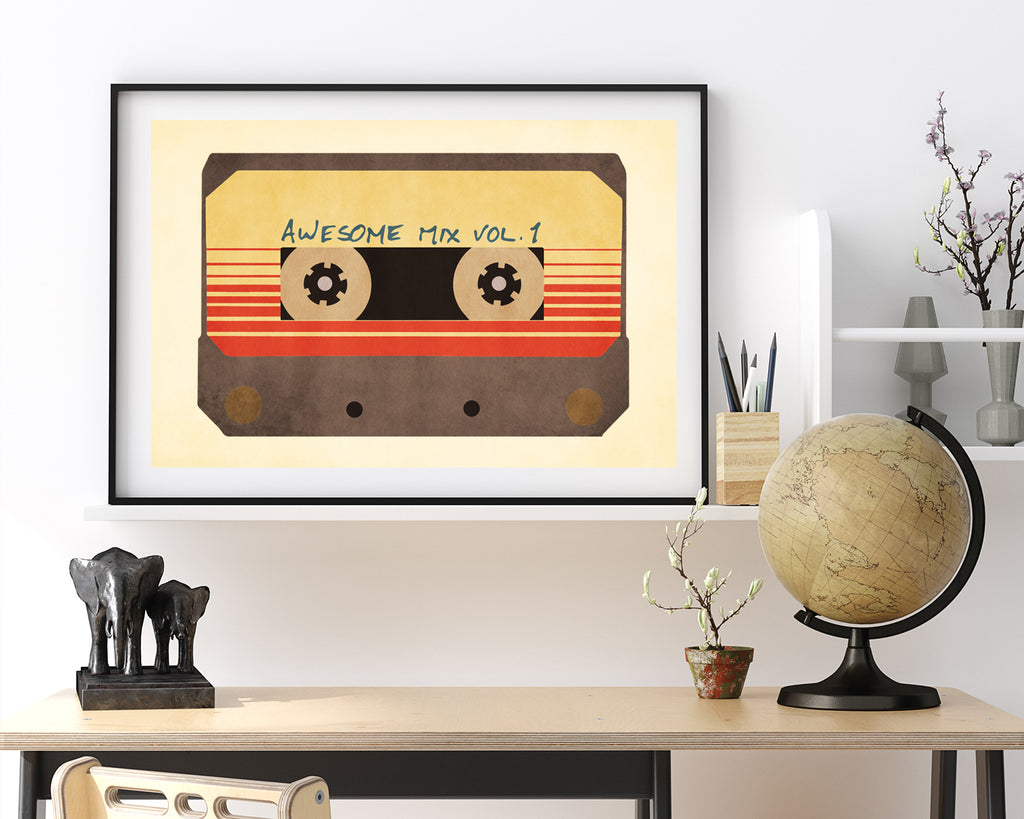 Guardians of The Galaxy Cassette Mixtape Vol.1 Film Movie Poster