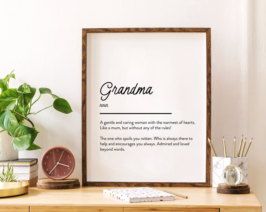 Grandma Definition Quote Wall Art Print