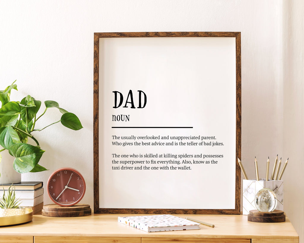 Dad Definition Quote Wall Art Print