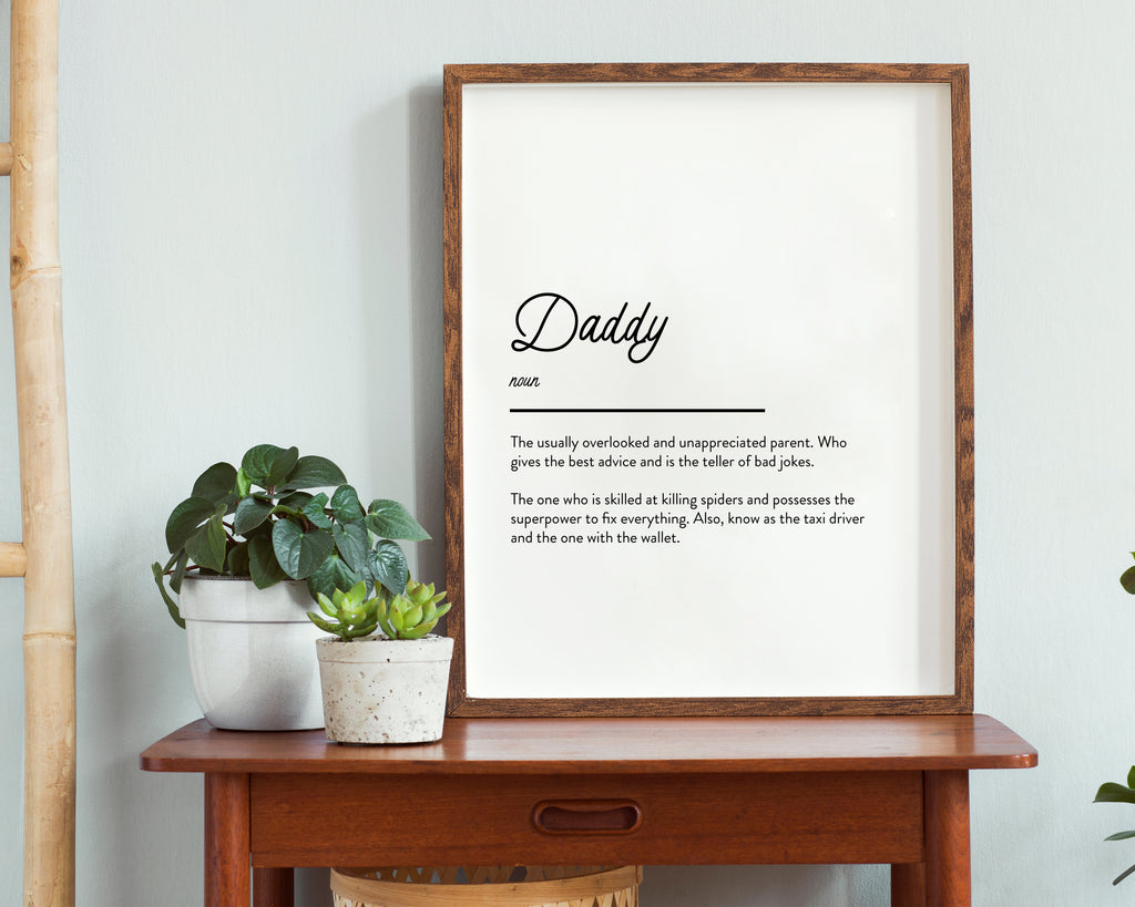 Dad Definition Quote Wall Art Print