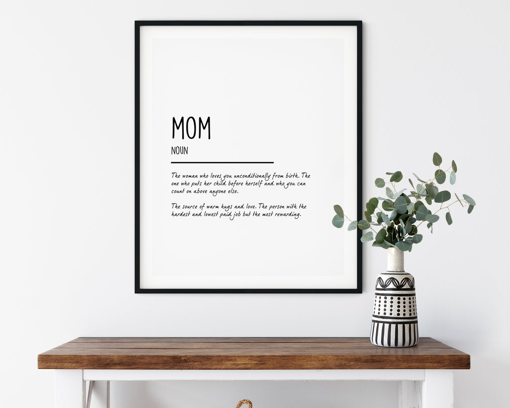 Mum Definition Quote Wall Art Print