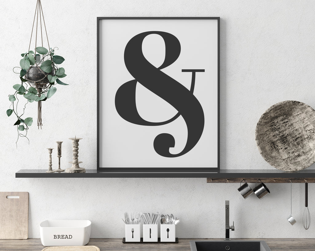 Ampersand Typography Wall Art Print