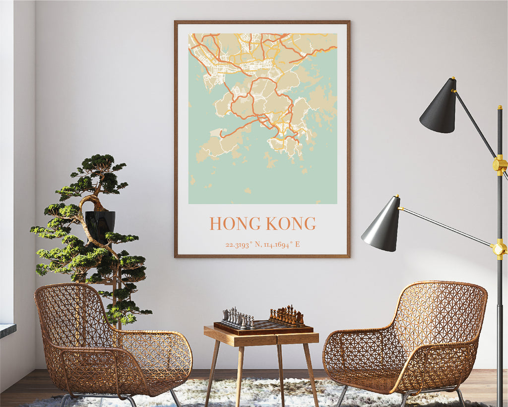 Personalised Vintage City Map Travel Poster