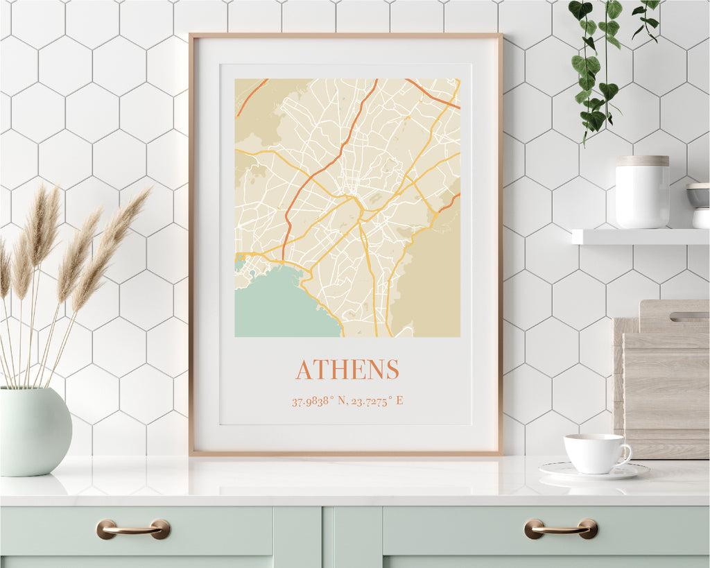Personalised Vintage City Map Travel Poster