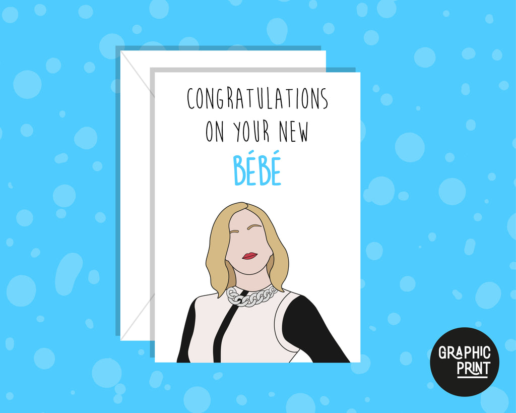 Personalised Congratulations On Your New Bebe, Moira Rose Schitt's Creek New Bebe Card