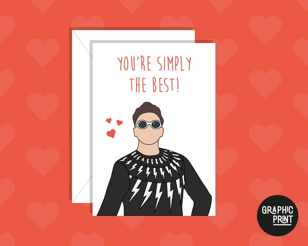You're Simply The Best Valentine's Day, David Schitt's Creek Valentines Day Card