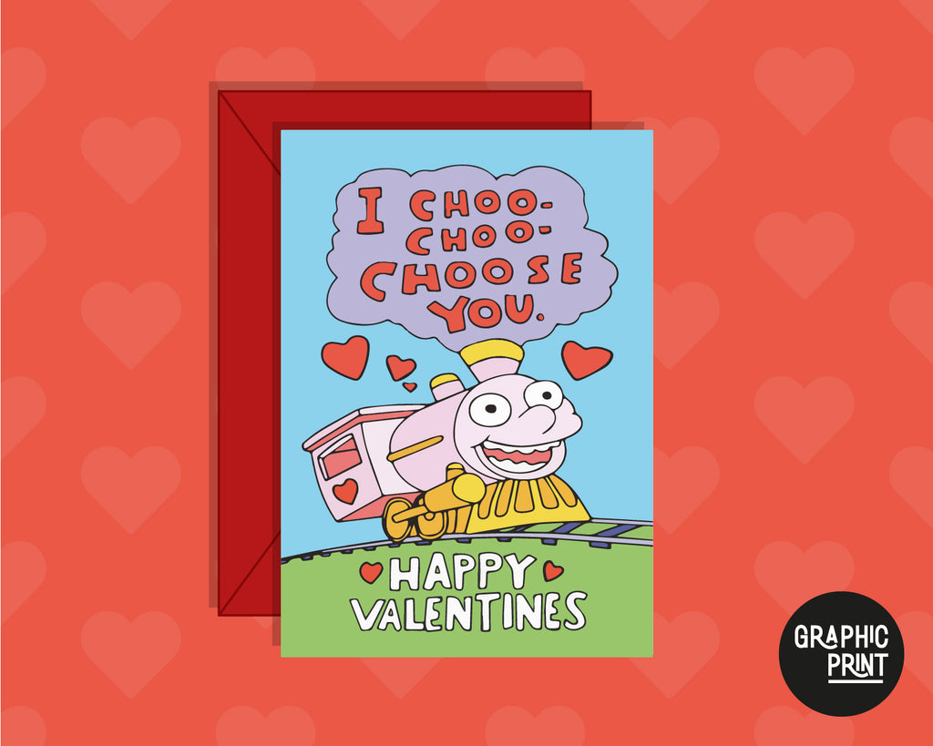 I Choo Choo Choose You Valentines Day Card