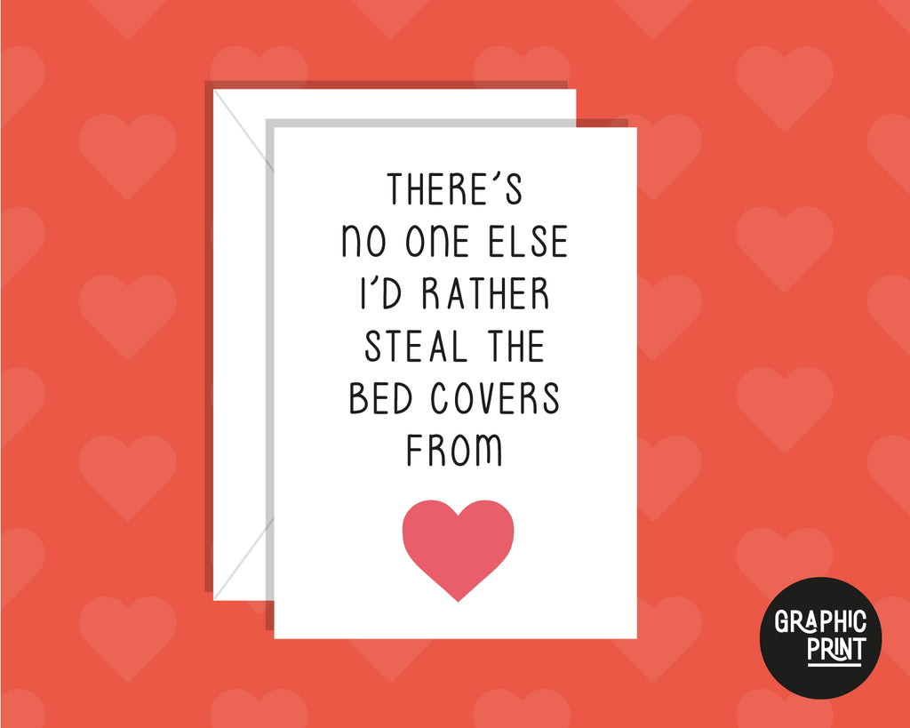 Steal The Bed Cover From, Funny Valentine's Day Card